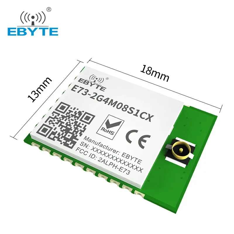 BLE4.0/BLE5.1/BLE5.1 nRF52840 nRF52833 nRF5340 Wireless BLE Module EBYTE E73 Series  SMD SOC 8dBm Transmitter and Receiver