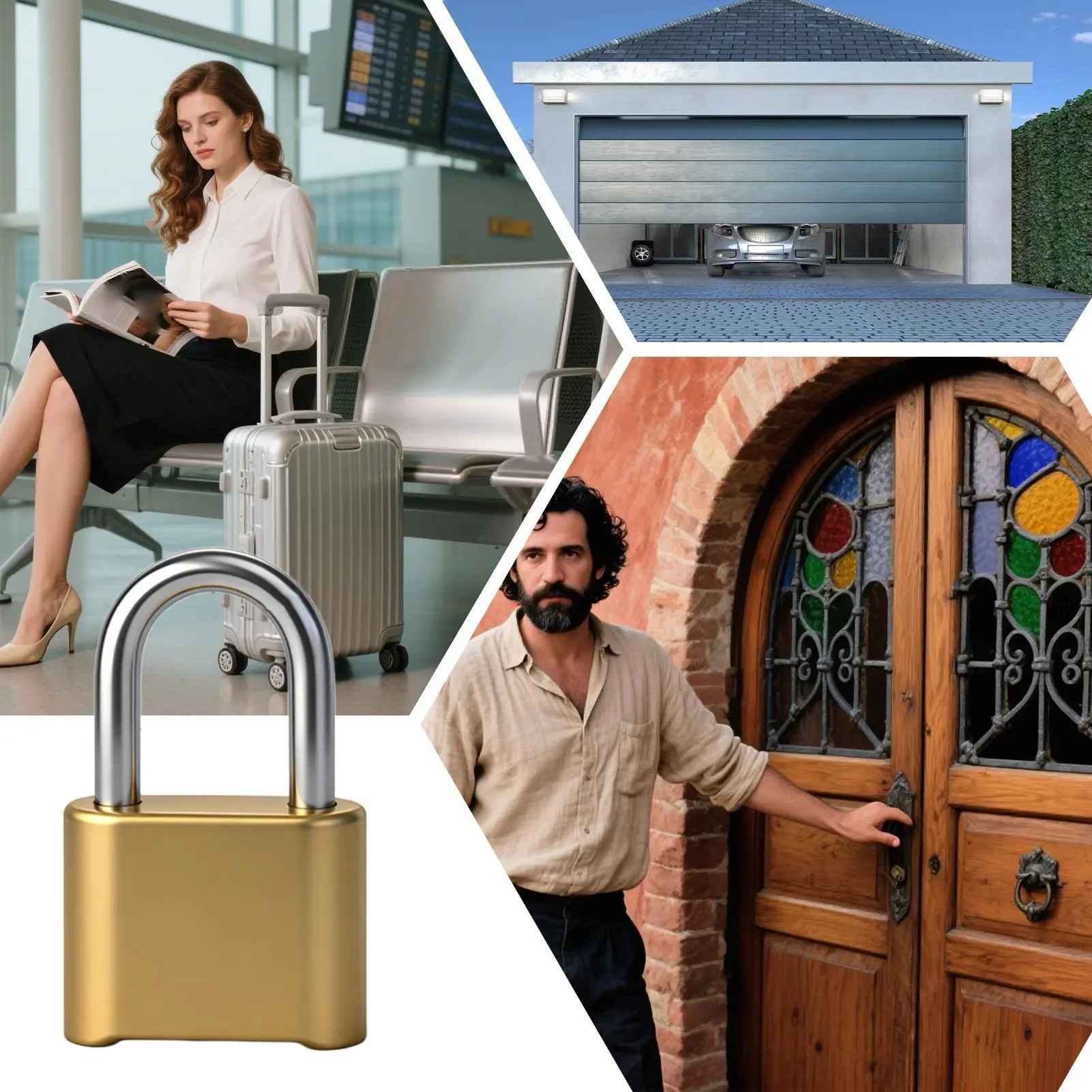 Combination Lock For Locker Metal 4 Digit Resettable Mechanical Luggage Combo Locks For Fence Gate Luggage Toolbox Cabinet