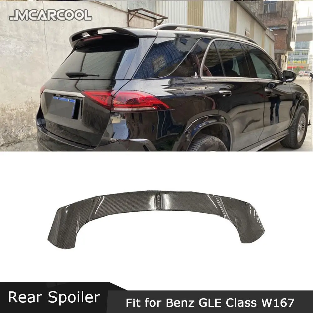 

JMCARCOOL Dry Carbon Fiber Rear Roof Spoiler for Mercedes Benz GLE Class W167 GLE53 AMG SUV 2020 UP Auto Styling