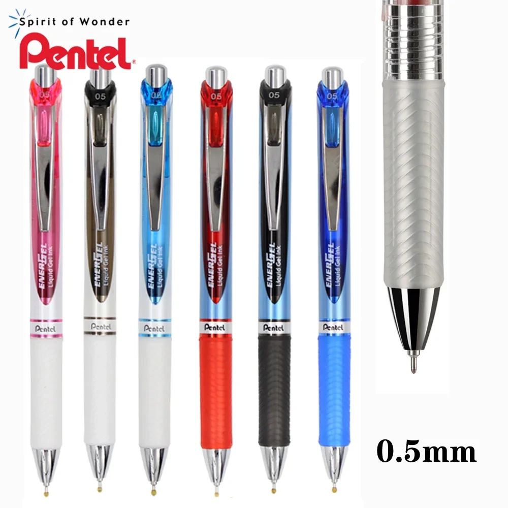 

Набор из 6 японских гелевых ручек Pentel BLN75, быстросохнущие, нейтральные цвета, большой объем, тип наконечника-шприца, школьные принадлежности, канцелярские товары
