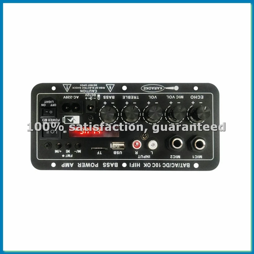 

Power Amplification Board D10C BT 5.0 Dual Microphone Subwoofer Battery Rechargeable Digital Amplifier Board Karaoke(US)-ABYS