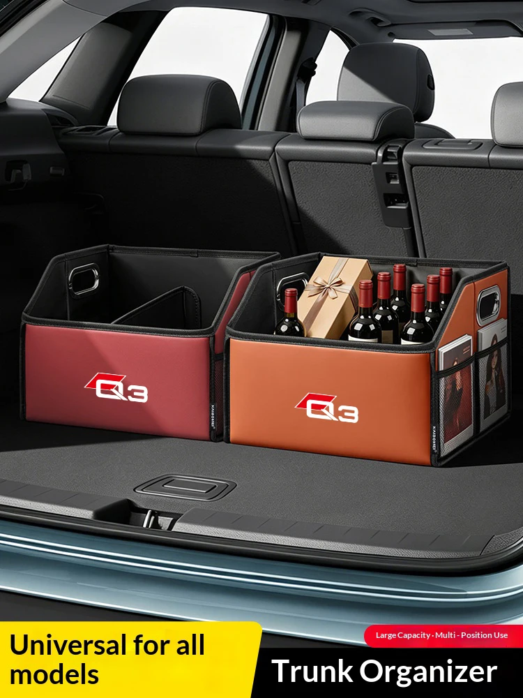 Car Trunk Storage Box Multifunctional Toolbox Trunk Organizer For Audi sline A6 Q3 ABT A4 A5 Q5 Q7 TT