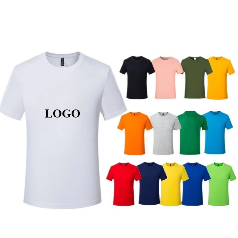 Crew neck cotton t-shirt custom logo overalls short sleeves so t-shirt custom printing logo design