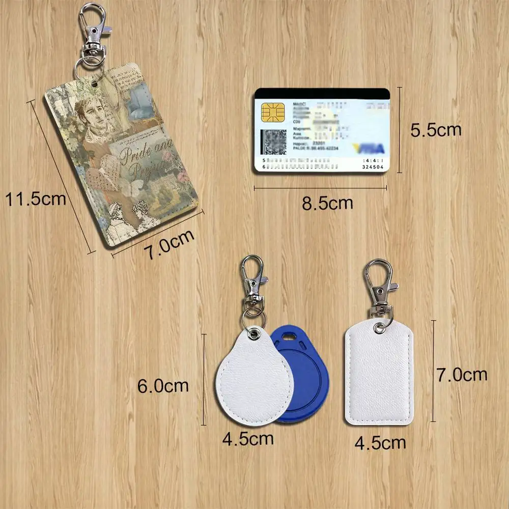 movie Pride Prejudice Cartoon Movie Singer Game Anime Leather Card Holder Can Store Access Control ID Card Subway case