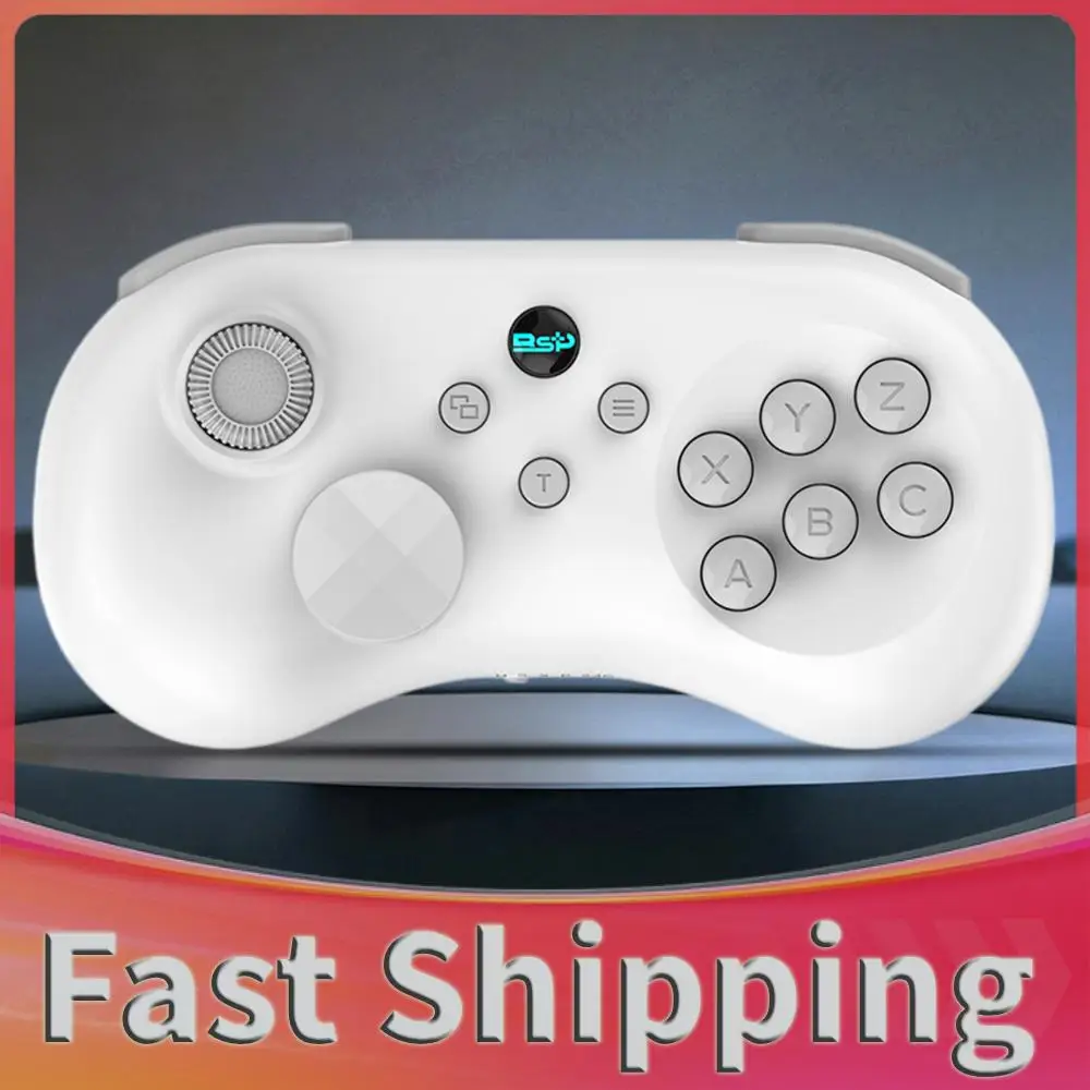 

Six Button Gamepad Joypad Anti-Drift Hall Effect BT Gamepad Control Joystick with Turbo for Switch Console Windows PC