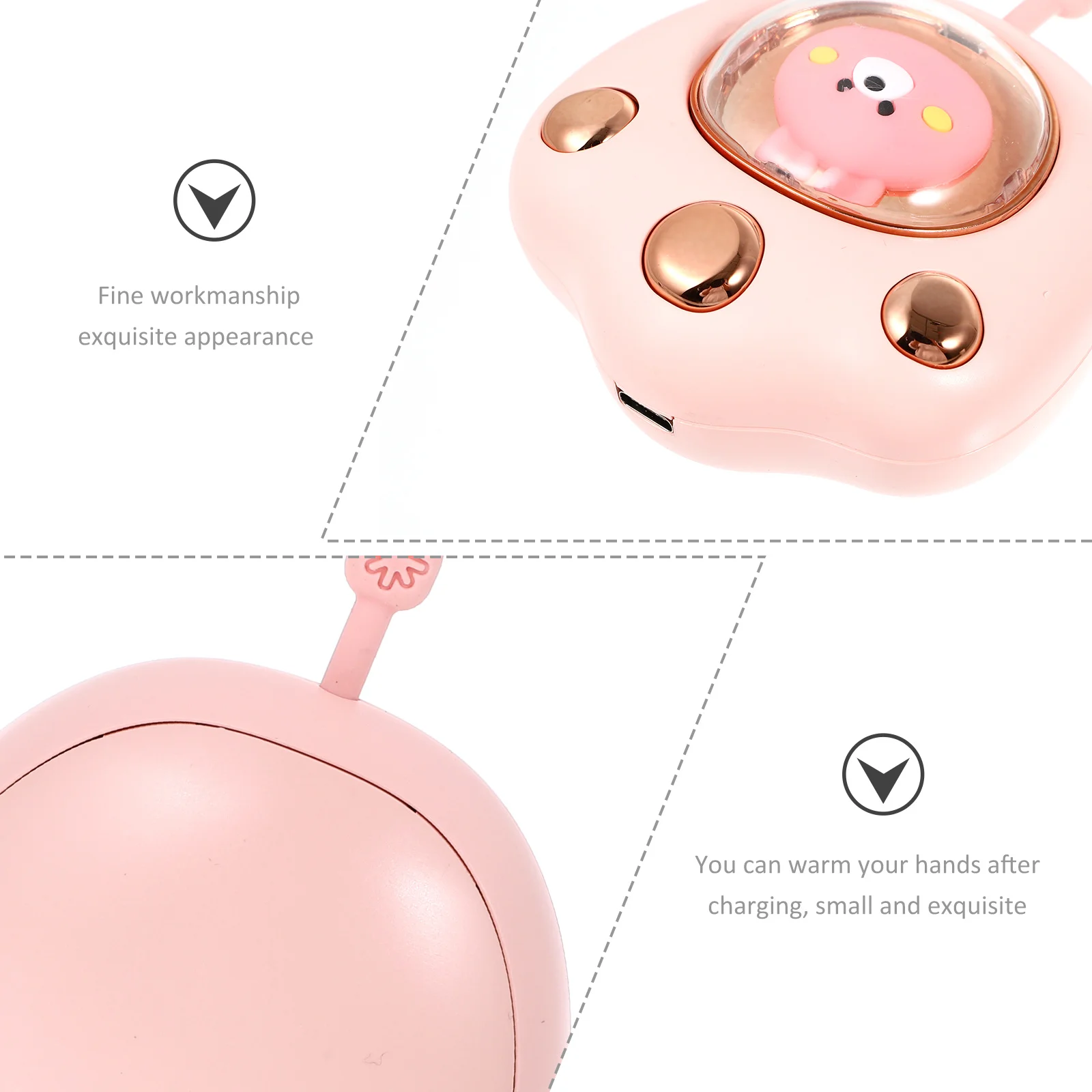 Katzenklauen-Handwärmer, kompaktes tragbares Heizgerät für Winterwärme, lange Wärmespeicherung, rutschfeste Textur, Taschenheizung für