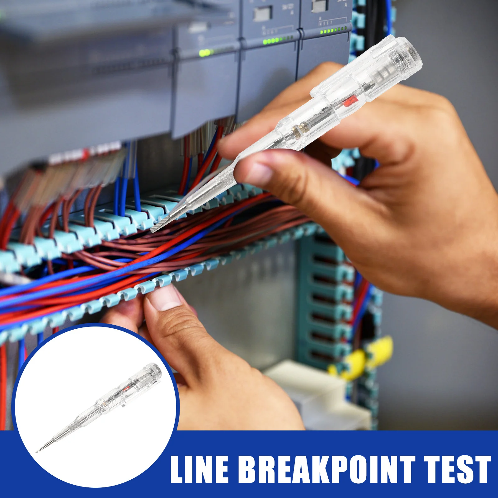 

Dual Color Light Circuit Tester Pen No Heat Build-Up during Use Ergonomic Structure for on-Off Line Test Voltage Pen