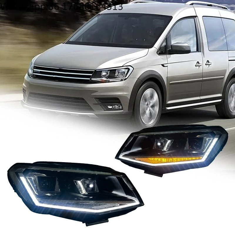For  LED Headlight Front Light for Volkswagen VW Caddy MK4 2015 2020 6000K 12V Upgrade Head Lamp Car Accessories Headlights