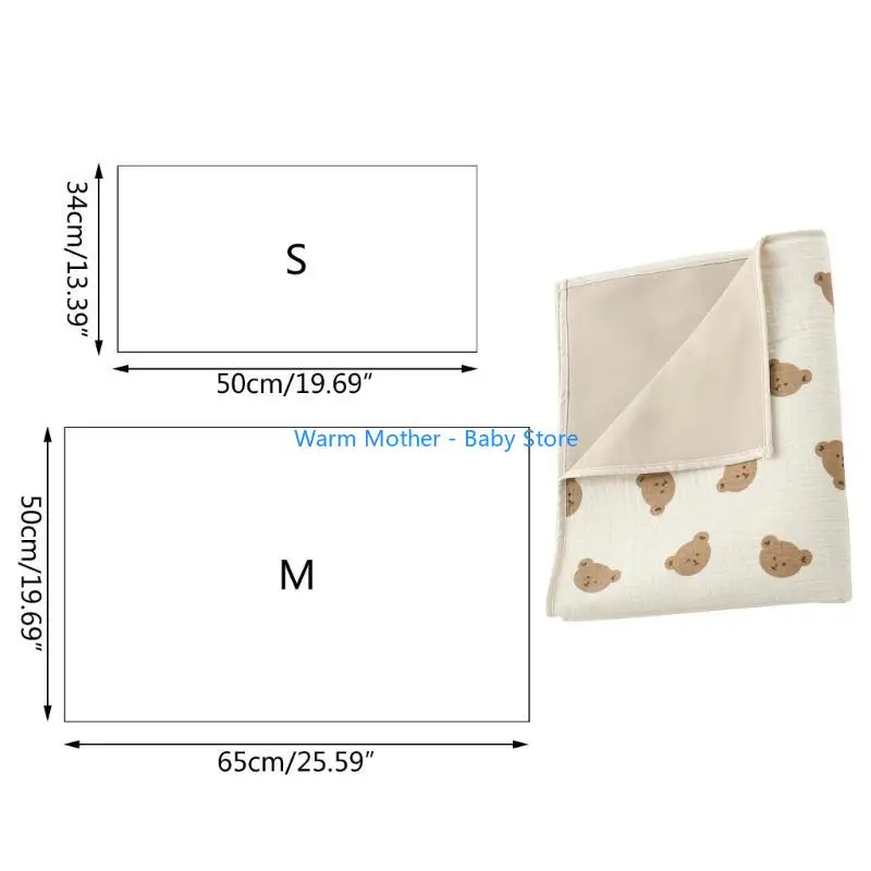 Breathable Baby Bed Wetting Pad น้ำหนักเบาเด็กปัสสาวะกันน้ำ Pad Reusable 57QE