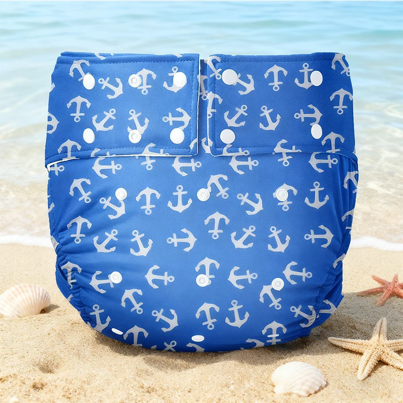 High-Quality Reusable Adult Cloth Diapers with Waterproof PUL - Washable Incontinence Underwear for Men Women, Adjustable Size
