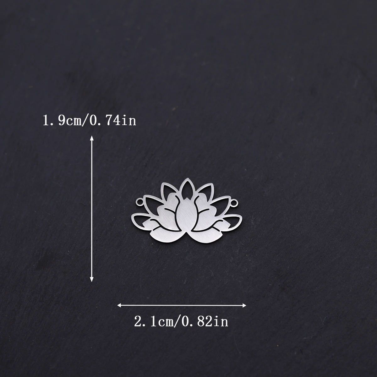 3 قطع رائعة تميمة زهرة اللوتس لتقوم بها بنفسك اكسسوارات الفولاذ المقاوم للصدأ قلادة جالبة للحظ لصنع المجوهرات أساور قلادة المواد #5