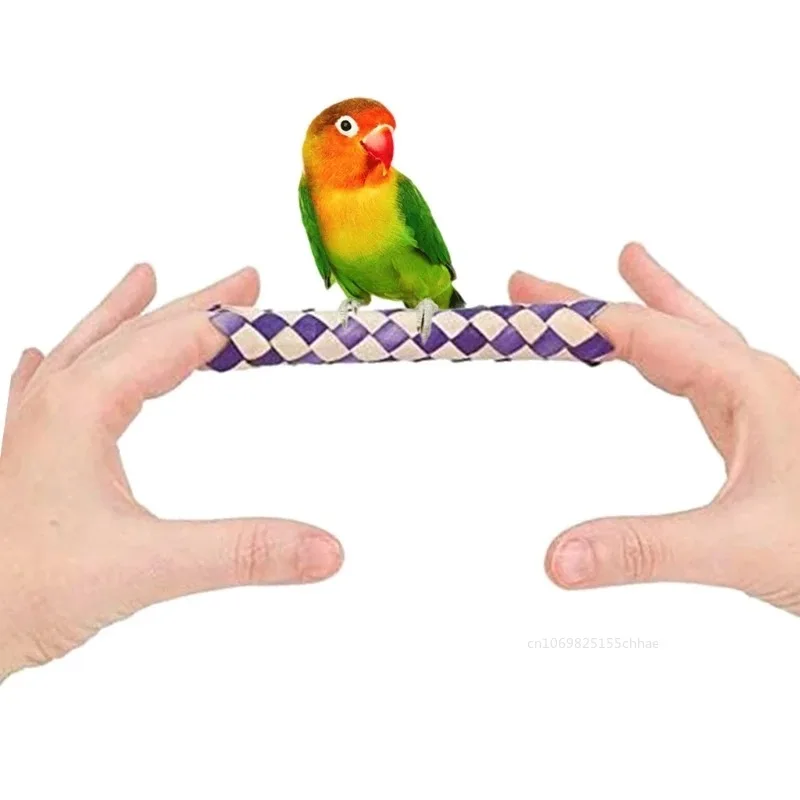 5pcs/bag Finger Traps Birds Parrots Chewing Chinese Bamboo Traps DIY for Kids Parties Bird Accessories for Parakeet Cockatiel