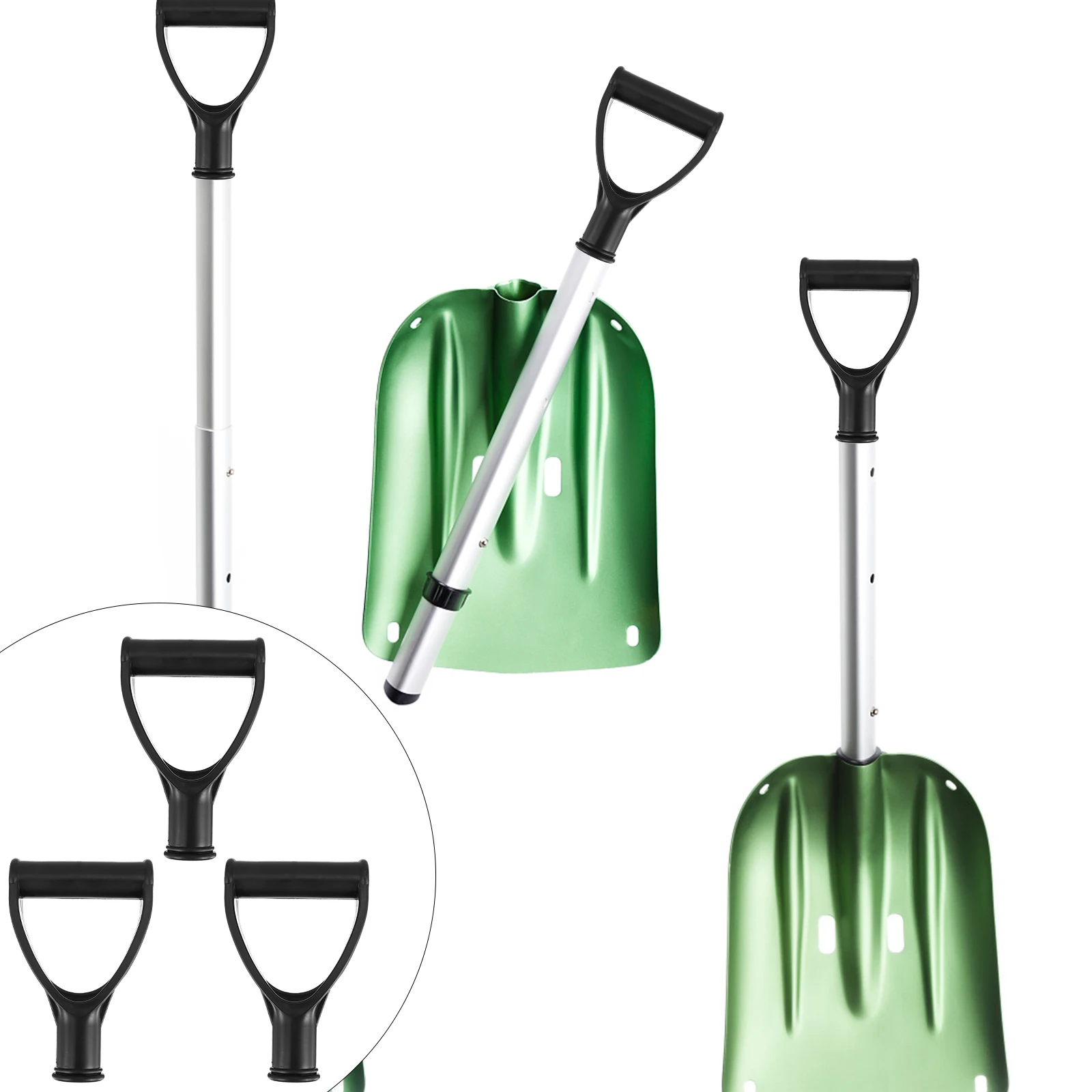 

3pcs Plastic Handles Iron Shovel Handles For Snow Shovel Smooth Surface Replacement Parts Durable Comfortable
