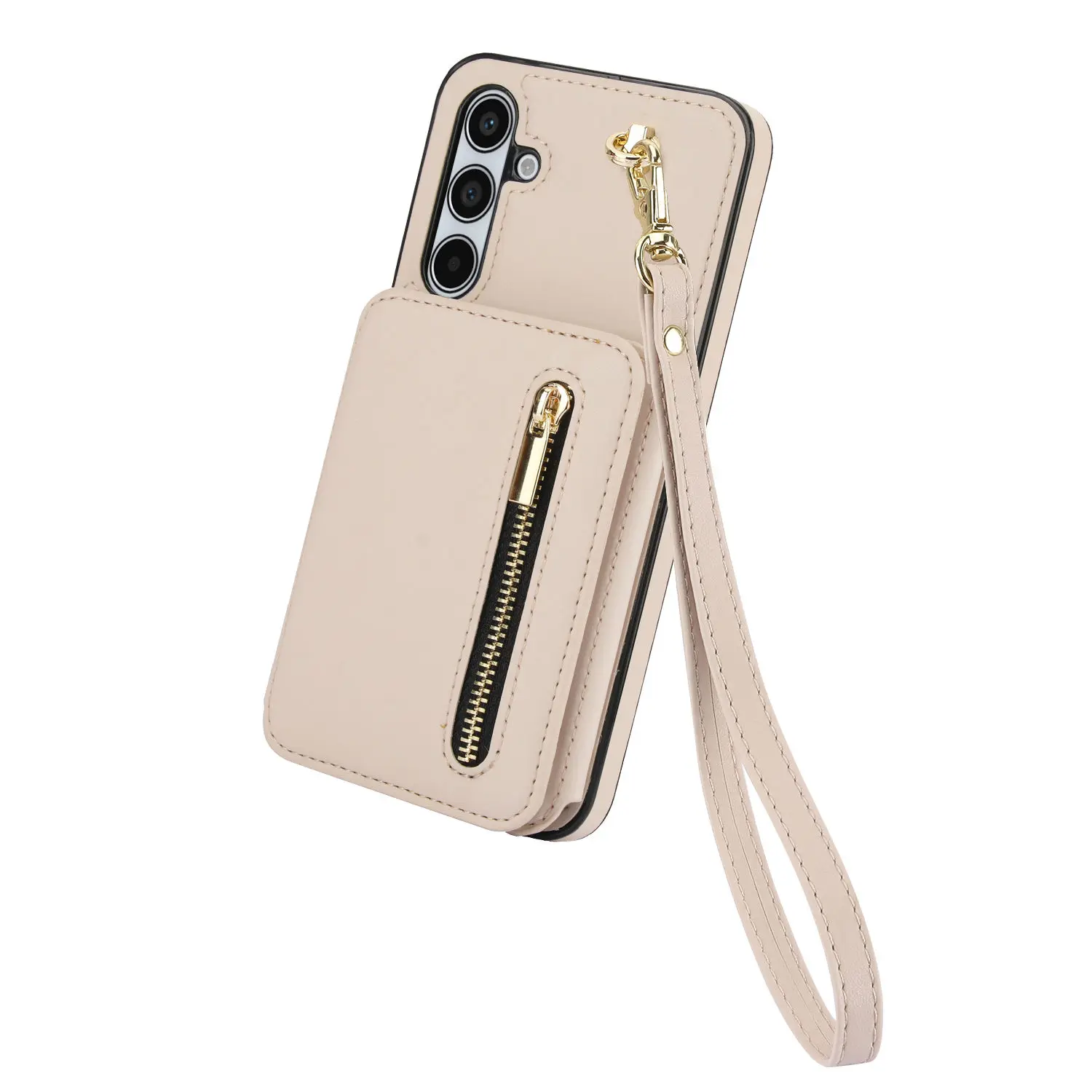 Portfel na zamek błyskawiczny do Samsung Galaxy A15/A14/A13/A55/A54/A53/A52/A51/A73/A72/A71 Etui na ramię z paskiem na kartę kredytową — zdjęcie produktu 5