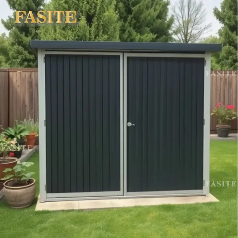 For Garden Tool Storage Room Iron Outdoor Shed Villa Yard Organizer Durable Metal Weatherproof Secure Large Capacity