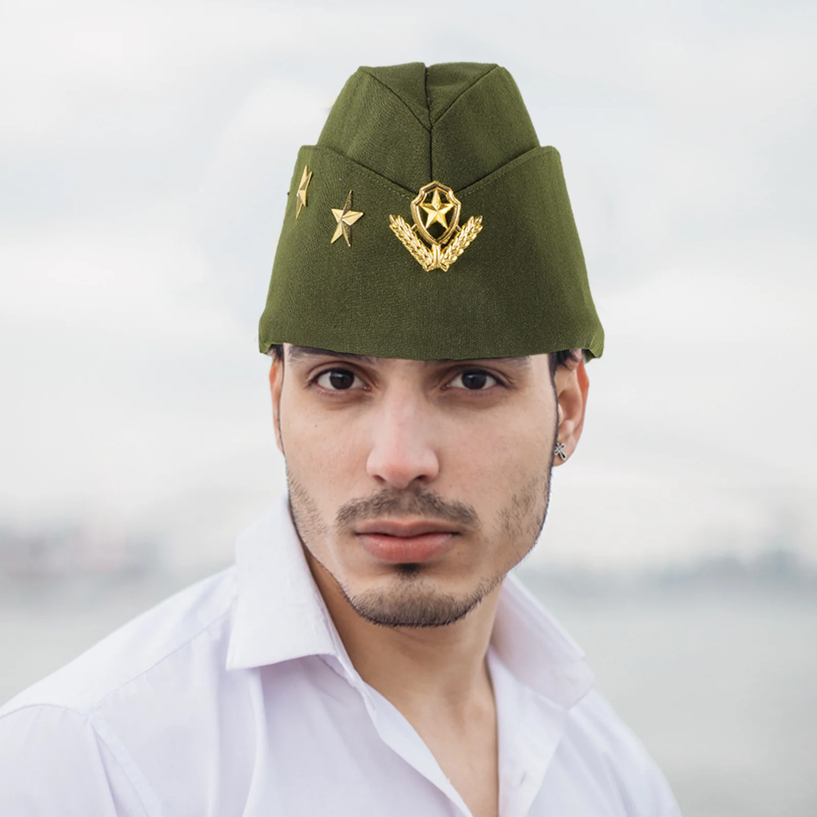 Cappello da capitano adulto uomo donna tela costume da marinaio accessorio per performance gioco di ruolo celebrazione di compleanno cappello russo