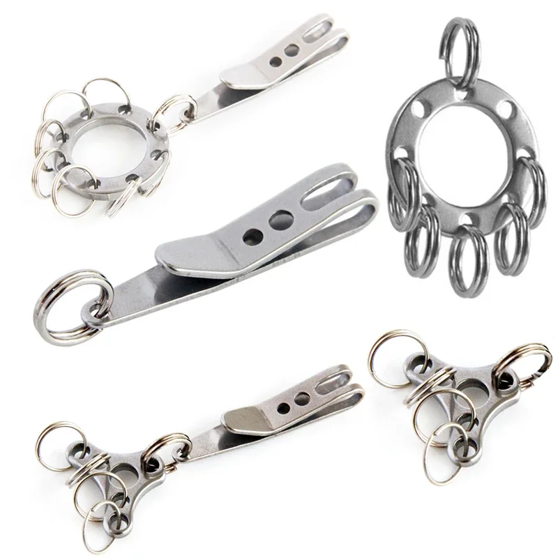

Bag Clip with Key Ring Carabiner Stainless Steel Outdoor Quicklink Tool