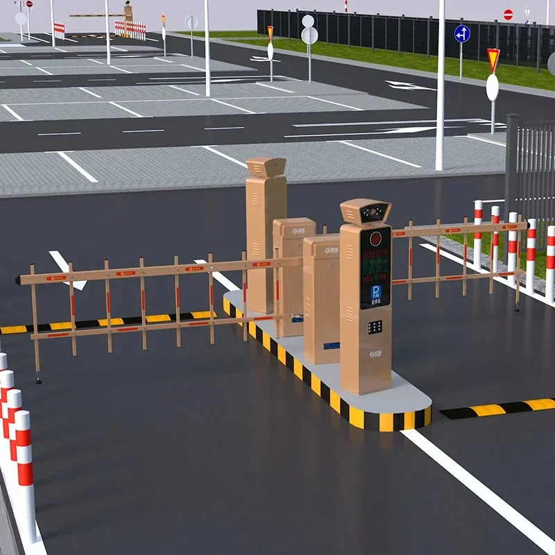 Radar Technology RFID Parking System  Boom Barrier Gate Outdoor Vehicle Access Control Traffic Barrier