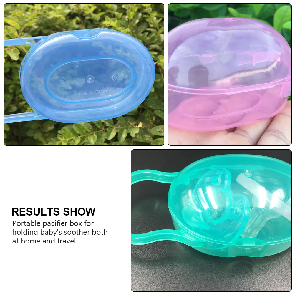 

4Pcs Baby Pacifier Holder Case Durable Protective Storage Box Portable Infant Soother Container Pacifier Cases