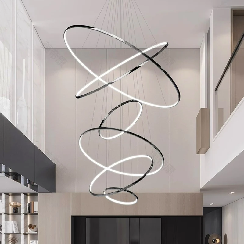 Imagem -05 - Nordic Pendant Lights For Home Decoration Stair Chandelier Sala de Estar e Jantar Luz de Teto Iluminação Interna