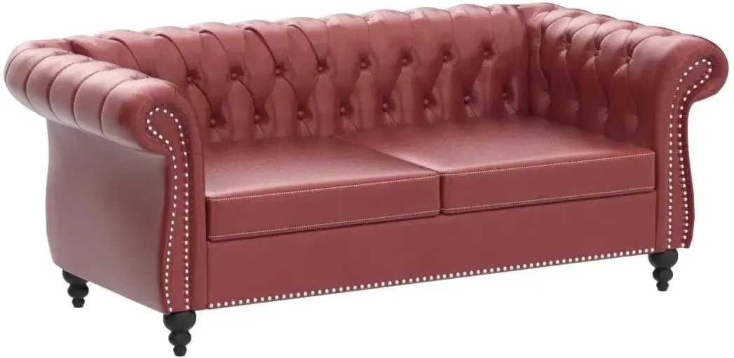 

Accent Sofa, Chesterfield Loveseat Modern Couch Upholstered Sofa with Tufted Back for Living Room Furniture