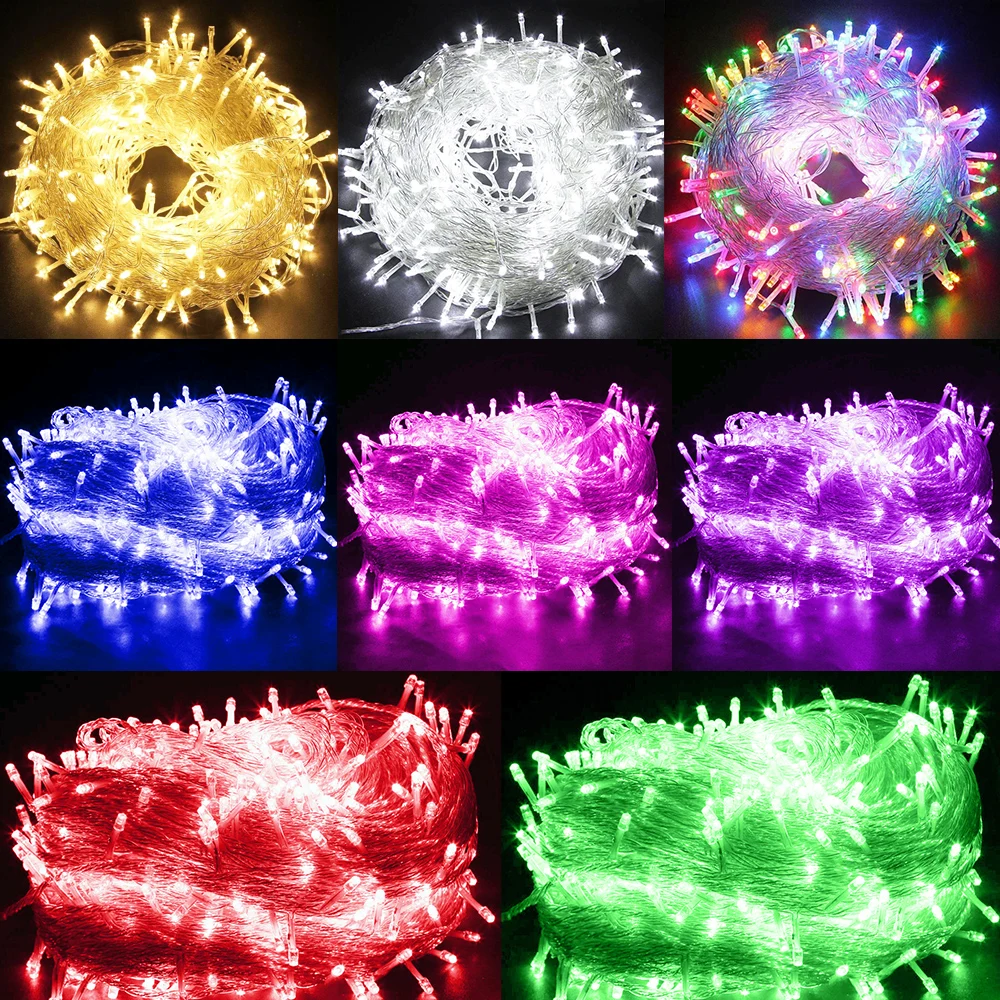 10-100M LED String Fairy Lights Indoor Outdoor Wedding Garland Light  Waterproof Christmas Party Decoration EU/UK/US/AU Plug