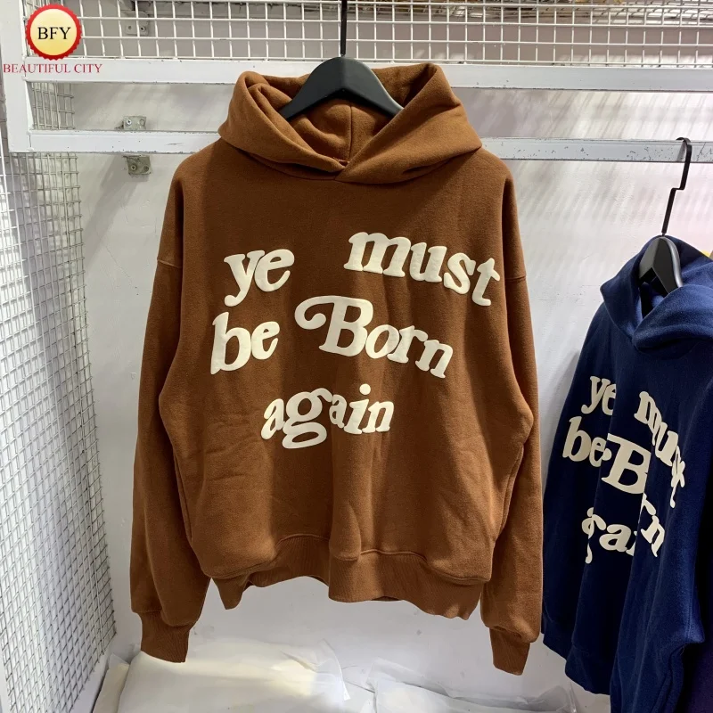 Mens Womens High quality Multicolor Fashion Loose Casual CPFM Hoodie Ye Must Be Born Again Kanye West Hoodie Coats