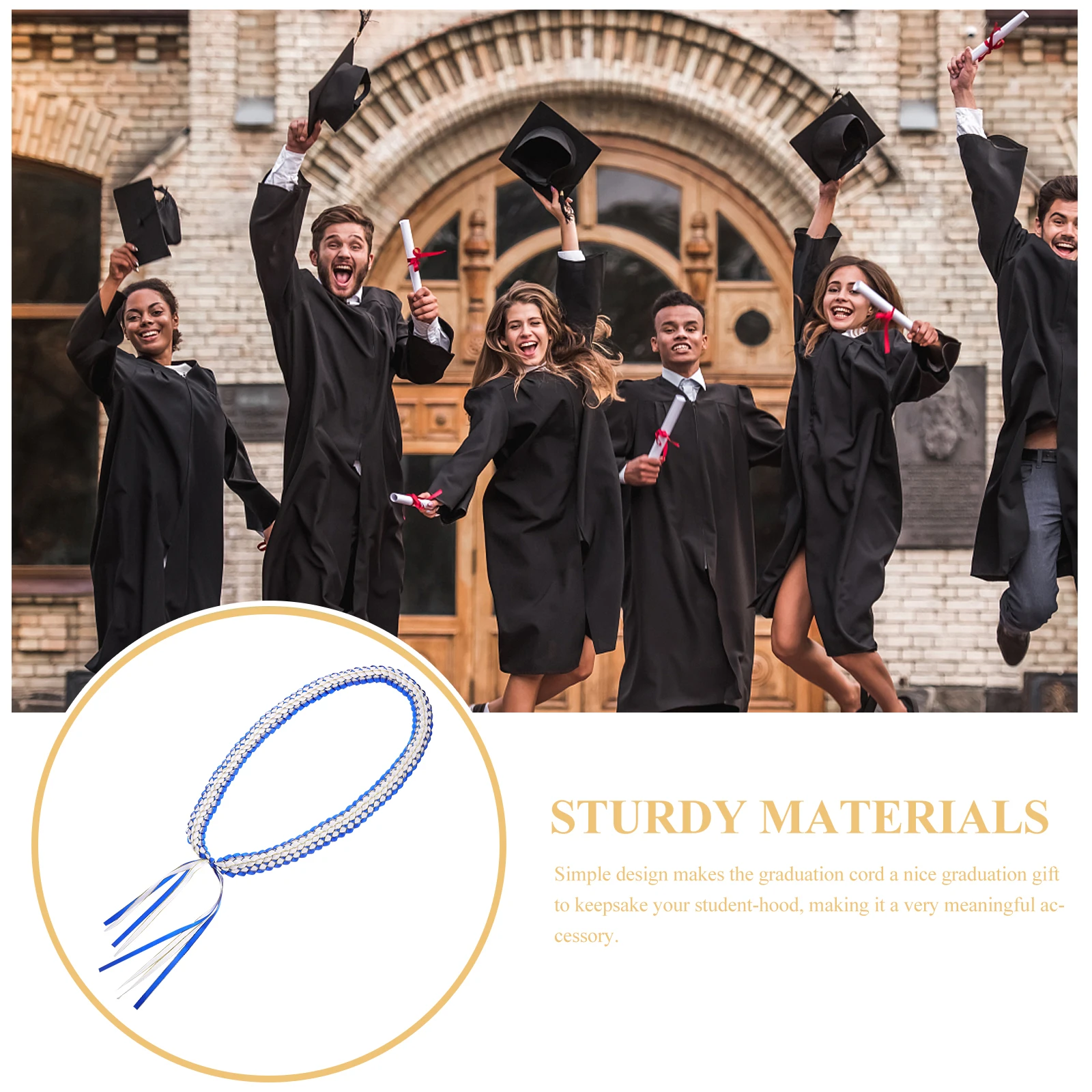 

Graduation Honor Cord Braided Polyester Graduation Party Decoration Graduate Cord Accessory Photo Prop Grad Dress Decor