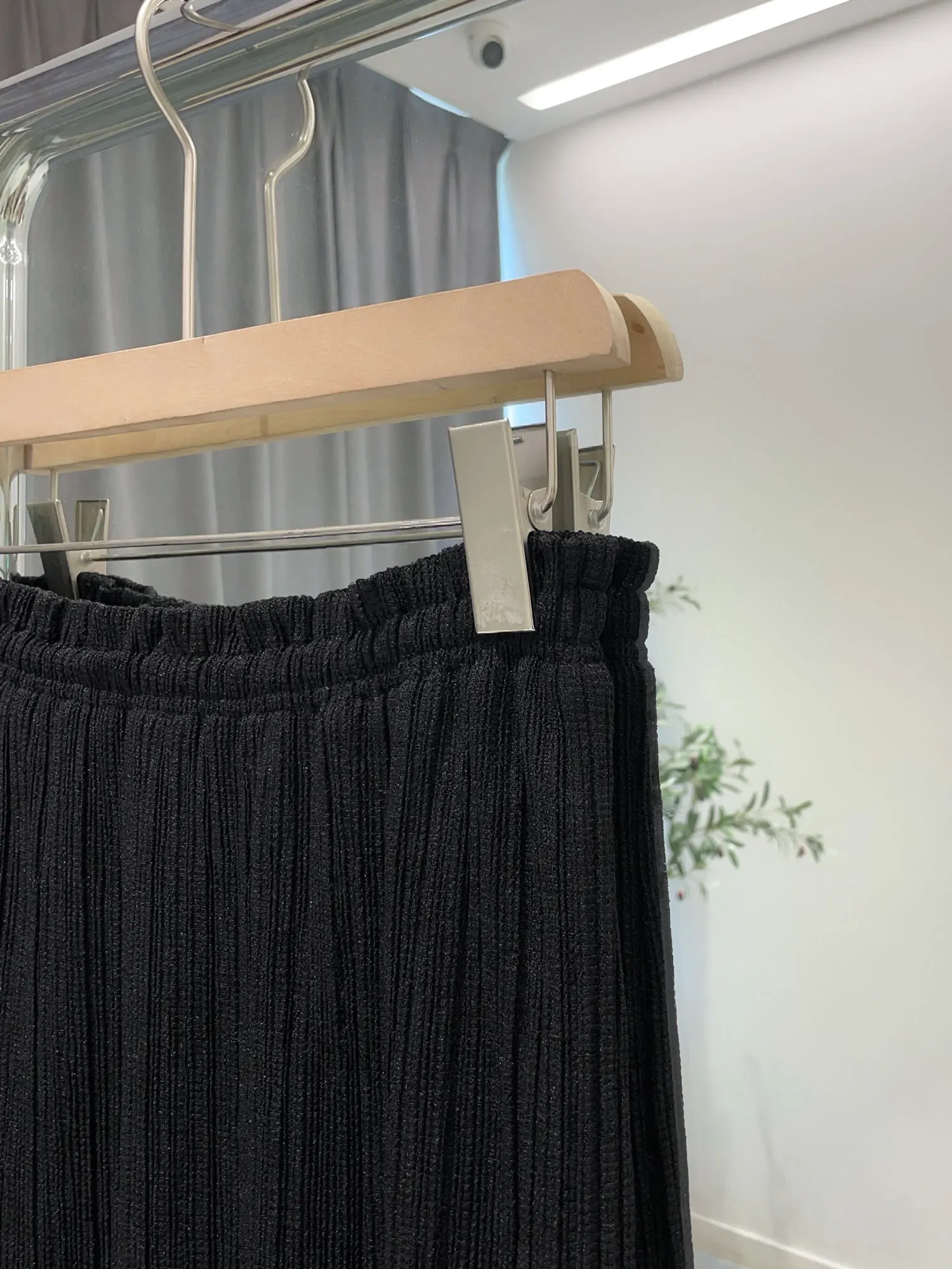 Nok Xiaola 正規ブランド JC 2025年夏 テクスチャストライプ Dストリングスカート 韓国風 スリーブハイウエスト ストレートカット