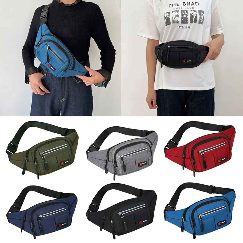 

Casual Nylon Men Waist Bag Anti-theft Lightweight Chest Bag Large-capacity Travel Phone Bag Fanny Pack