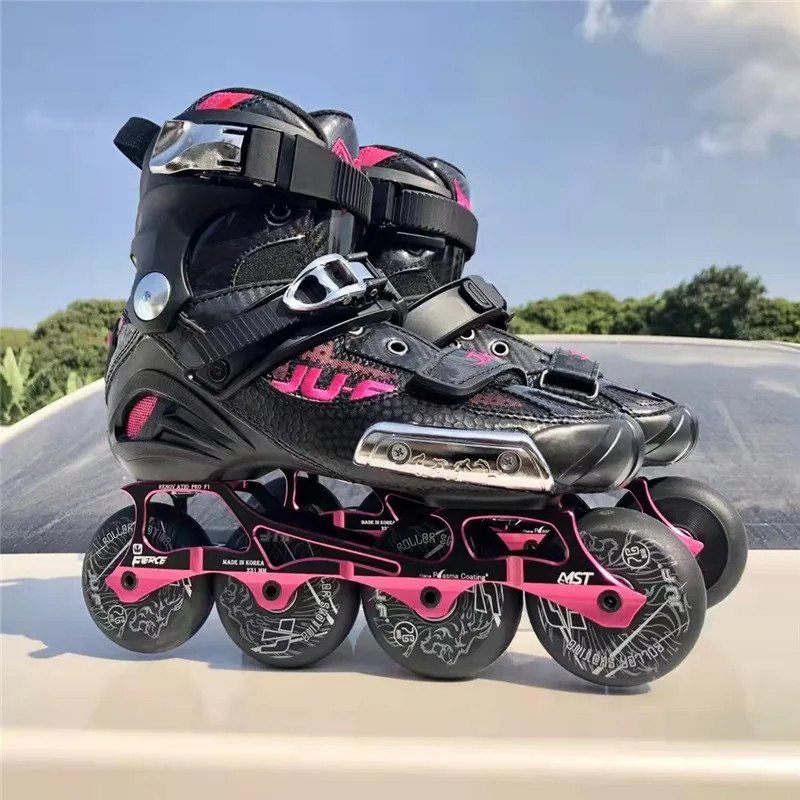 

1 пара профессиональных роликовых коньков, обувь для более толстых роликовых коньков FSK, евро 35–44, узкие ботинки, раздвижные