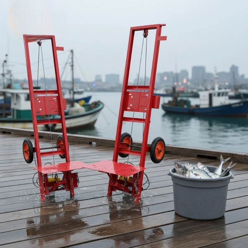 Electric Lifter For Fish Pond Loading Construction Brick Hoist Climbing Type Automatic Loading Machine For Fish Transport