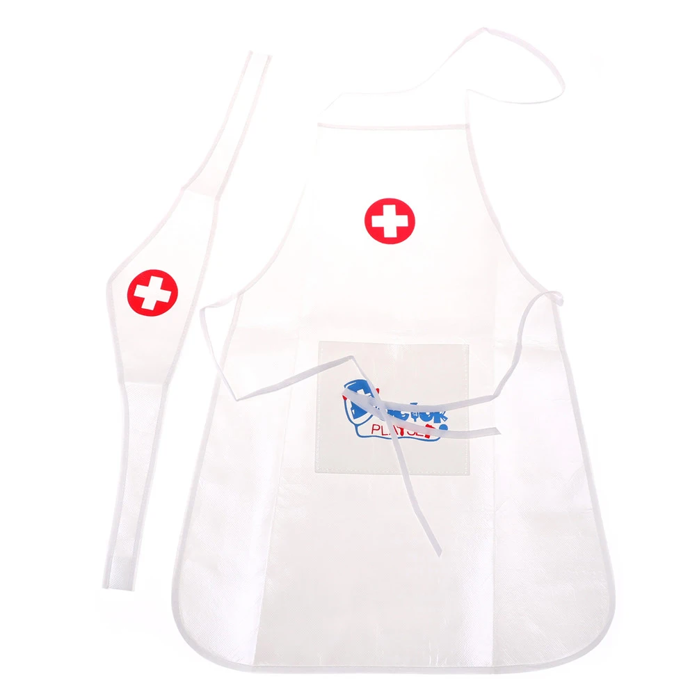 Crianças brincam role play médico roupas brinquedos bebê fingir enfermeira médico brinquedo