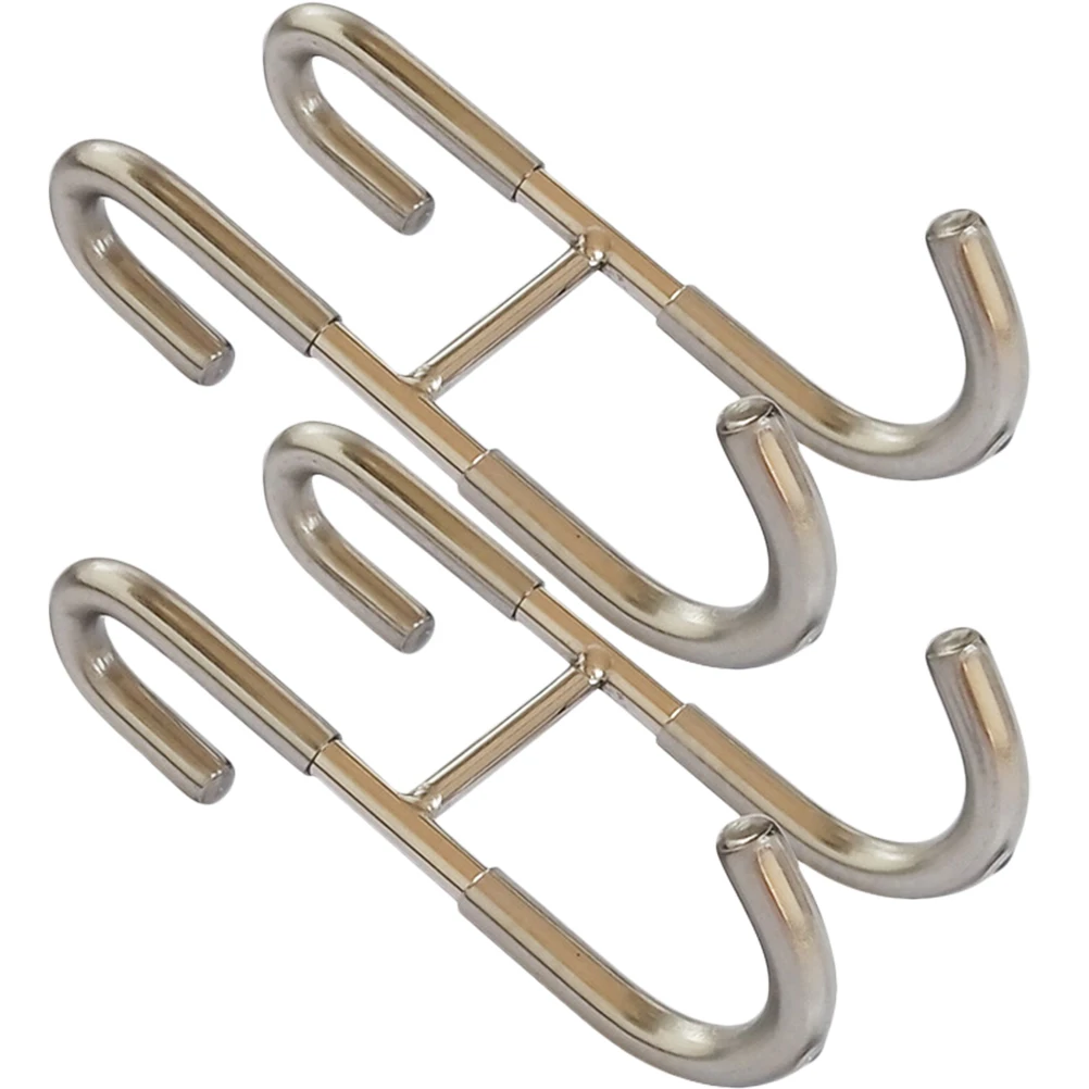 

2Pcs Stainless Steel S Hooks Space Saving Multi functional Bathroom Kitchen ganizer Hooks Home Storage Solution