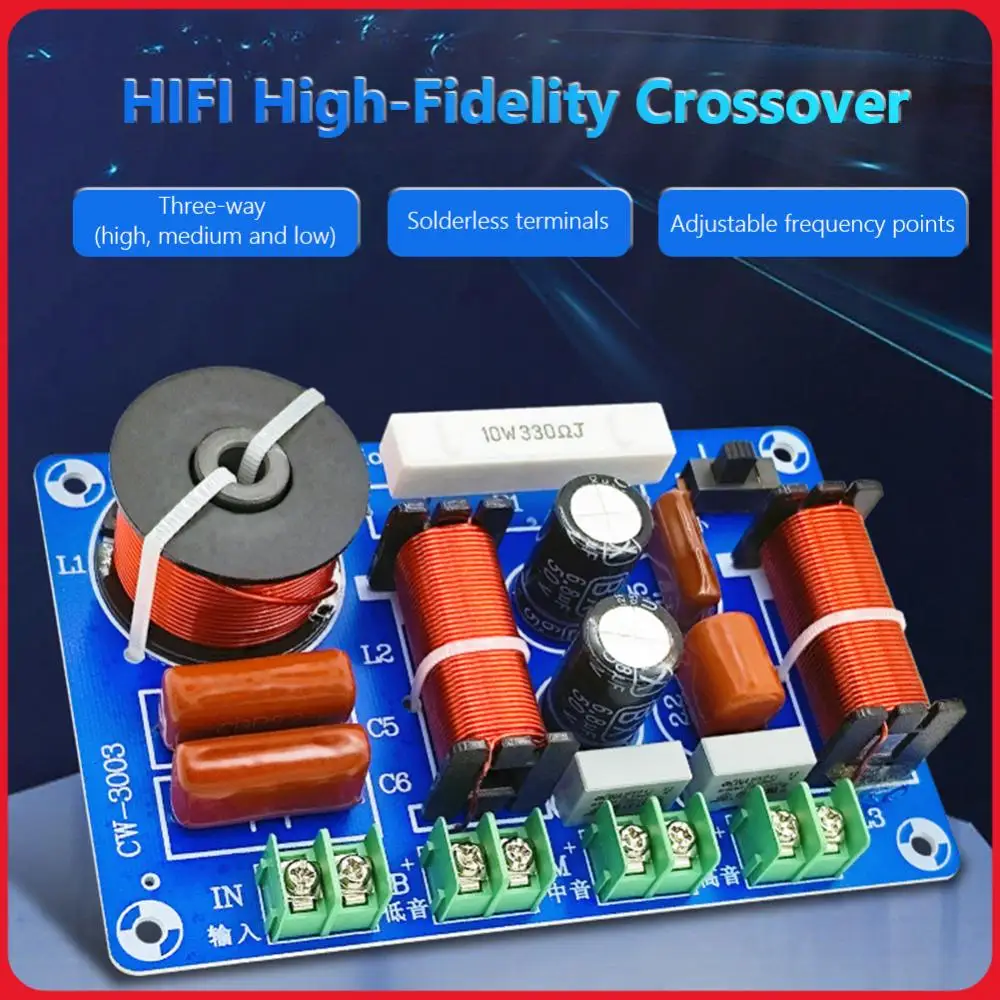 

Кроссовер для акустических систем 250 Вт, 3-полосный, для высоких, средних и низких частот, для улучшения звука домашнего кинотеатра