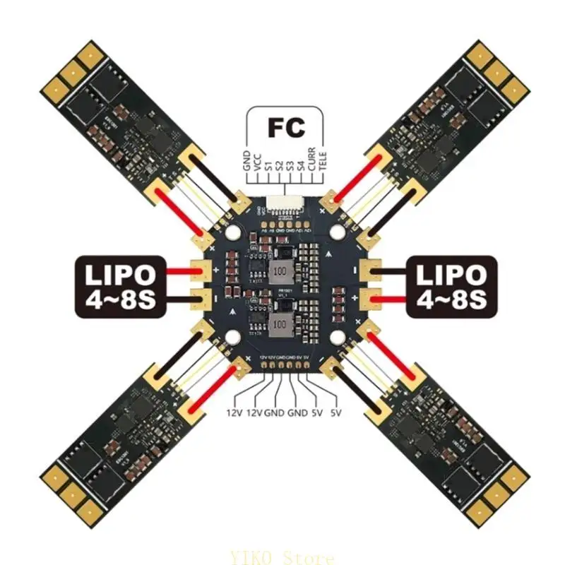 

K32C 400A 4-8S Battery Power Distribution Board Module for Quadcopters FPVs Flying Machines Multirotors Aircraft