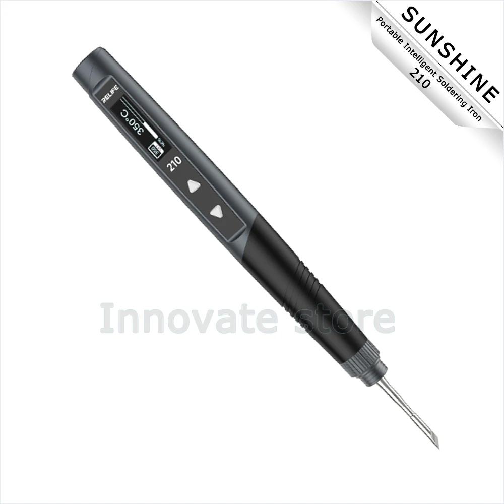 

RELIFE 210 Portable Soldering Iron 60W OLED Display Sensing Sleep Quick Heats Up Repair Welding Type-C Charging Interface