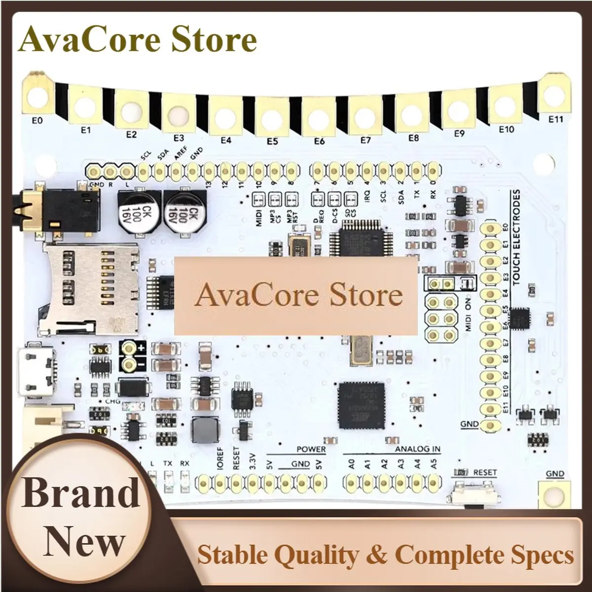 AvaCore New BONEDUINO Touch Board Bare Conductive Ink Interactive Touch MP3 Player For
