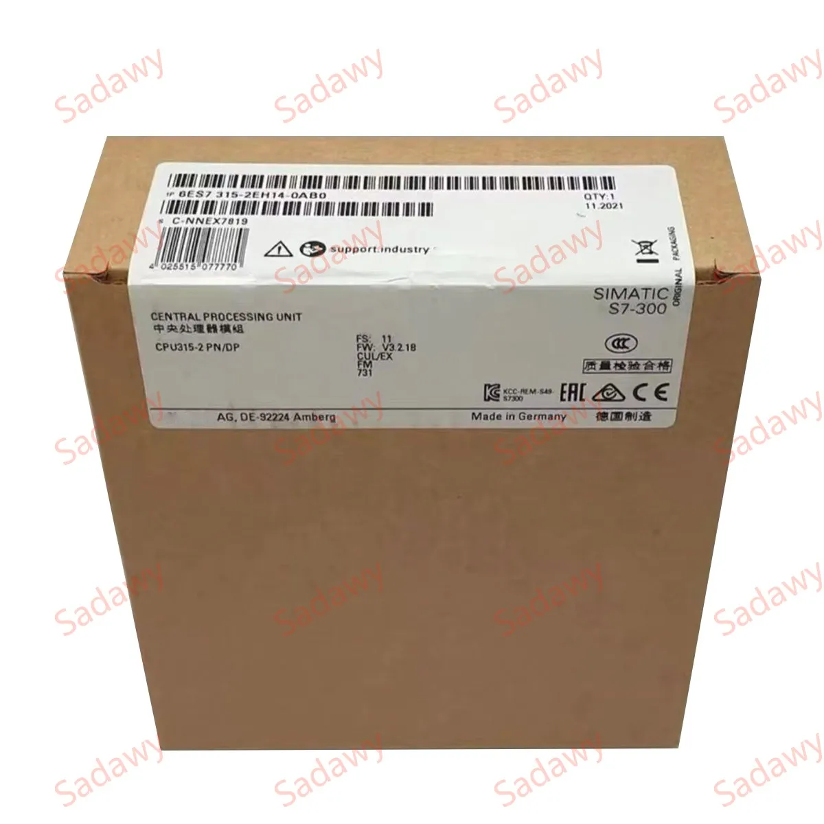 シーメンス純正新品 6ES7315-2EH14-0AB0 コントローラー PLCモジュール