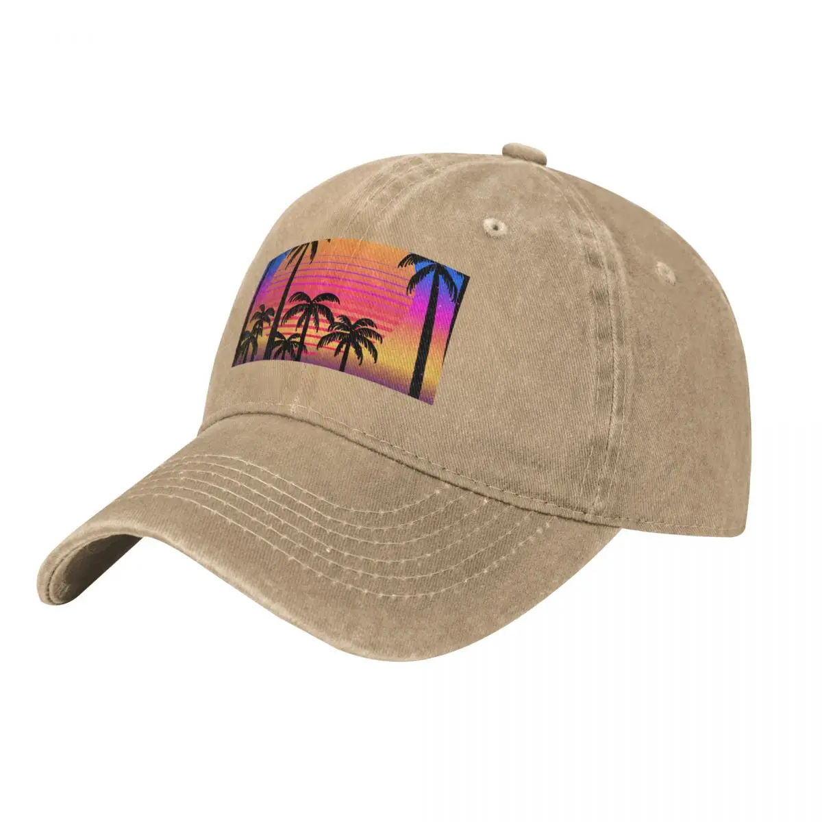 

Palm Trees Vaporwave Aesthetic Baseball Cap Golf Cap Beach Bag Sports Cap sun hat Hats For Men Women's