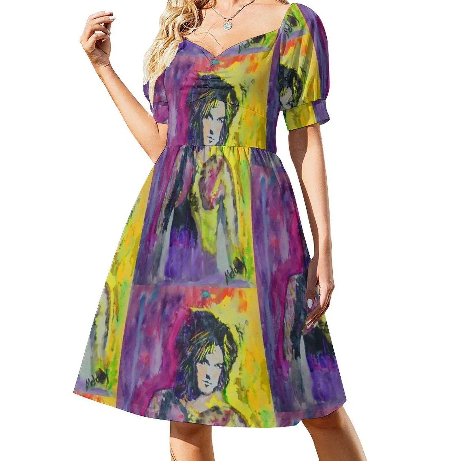 

Nikki Sixx Watercolor Dress birthday dress for women Long veiled dresses Dress woman Evening gown