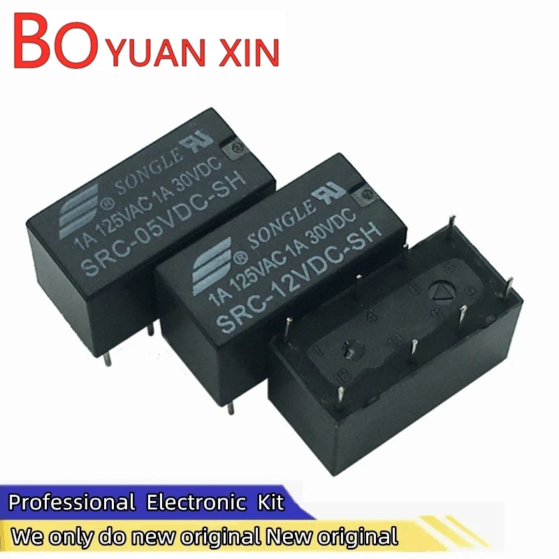 New original Signal relay SRC-05 12 24VDC-SH 5V 12V 24V Two open and two closed 1A 8-pin electromagnetic relays