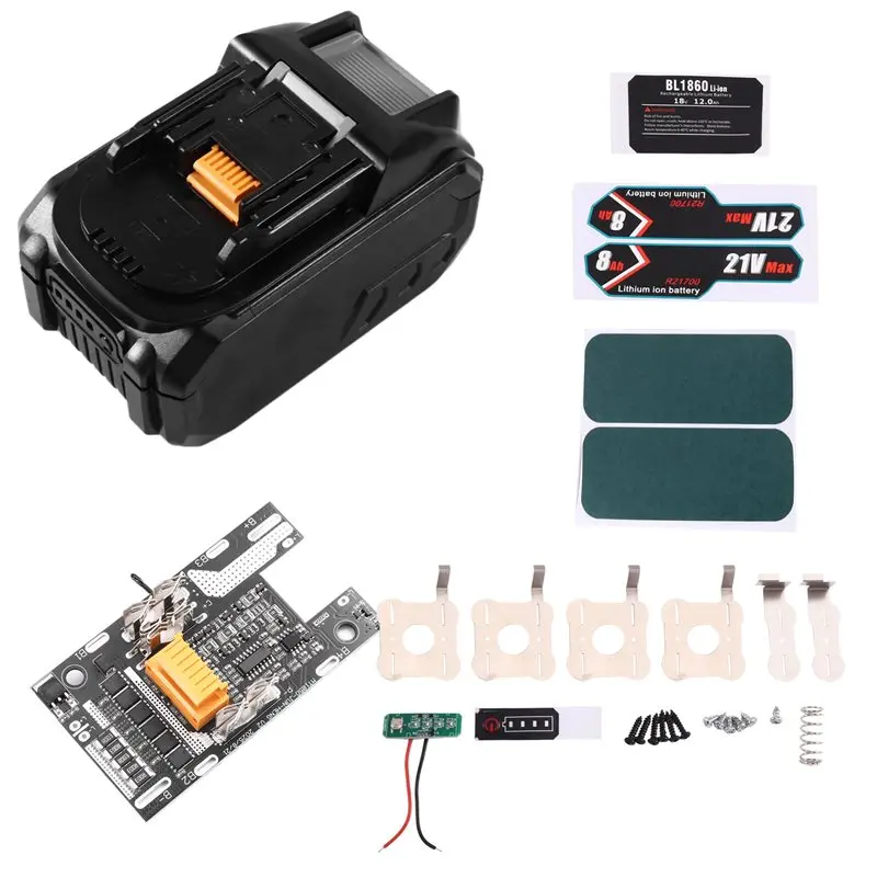 

B92B-10X21700 Holder Li- Battery Case Charging Protection Circuit Board With Balancing For 21V 10S Power Tools