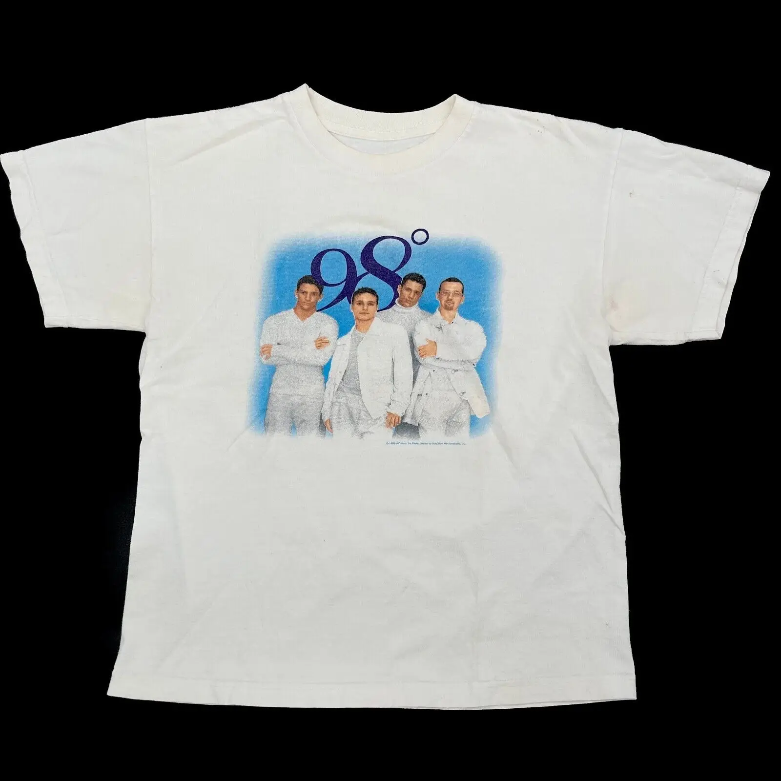 Vtg 98 Degrees Music Band Cotton All Size White Classic T Shirt Mm1443