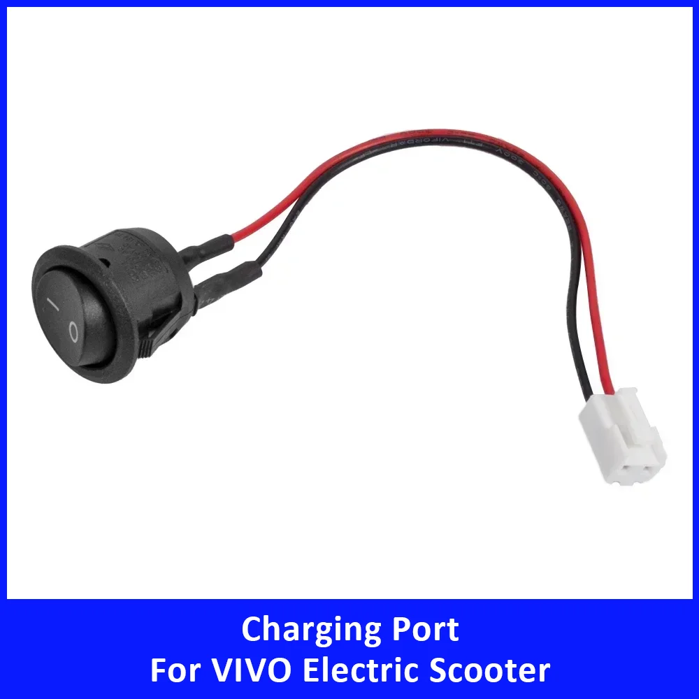 ON OFF Round Rocker Switch 12V Charger Port Mini Toggle Switch Electric Scooter Part Controller Switchs 20MM with Wire for VIVO