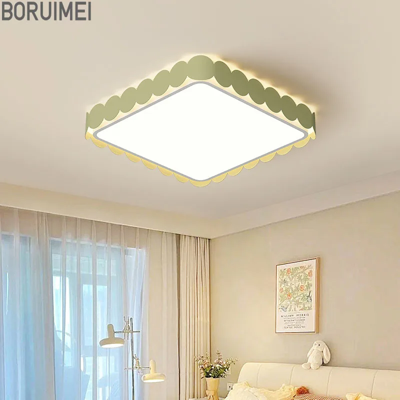 

Nordic Minimalist LED Ceiling Lamp Bedrooms Living Rooms Green White Light Dining Room Chandelier Home Indoor Lights Decor Lamps