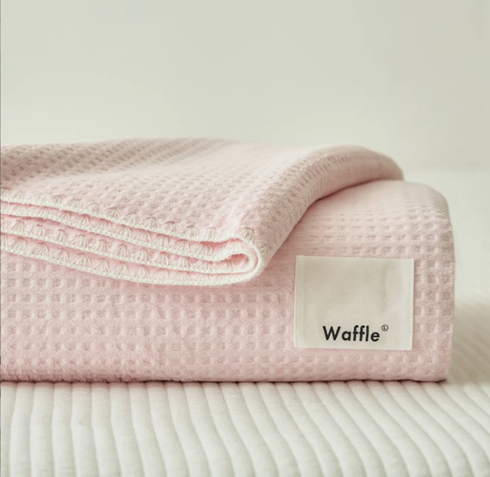 Waffle Blanket For Bed 2 Layerd Cotton Soft Throw Blanket For Couch Sofa Cover Bedspread On Bed Bedding Sheet Quilt Bath Towels