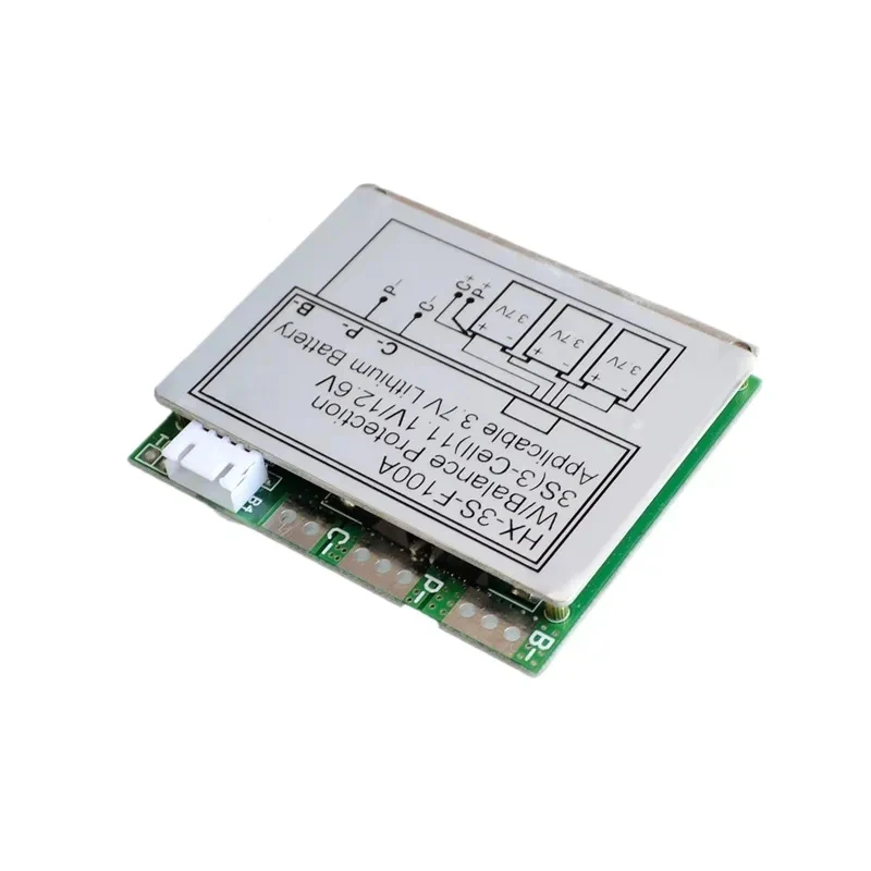 3S 12.6V 100A Li-ion Lithium 18650 Battery BMS PCB Protection Board with Overcharge and Over Discharge Protection HX-3S-F100A