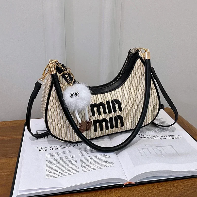 

Designer Fashion Diaper Bag For Women Elegant Crossbody Handbag Luxury Brand Minimalist Vintage Large Capacity Tote Bag