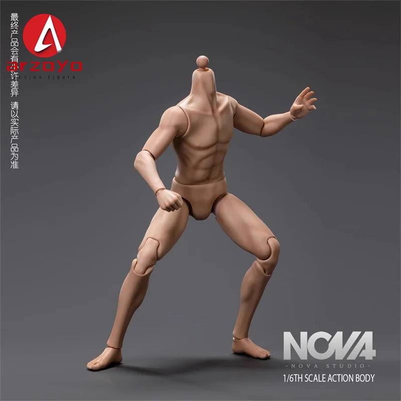 

NOVA Studio NS-013 1/6 Scale Male Soldier Action Figure Short Anime Bronze Colored Articulated Joint Body